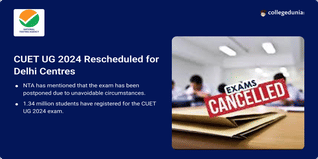 CUET UG 2024 Rescheduled for Delhi Centres; To be Conducted on May 29